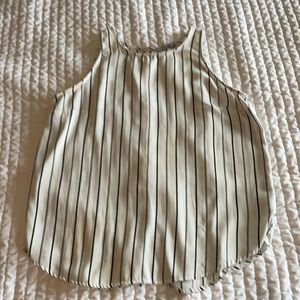 Striped Sleeveless Blouse